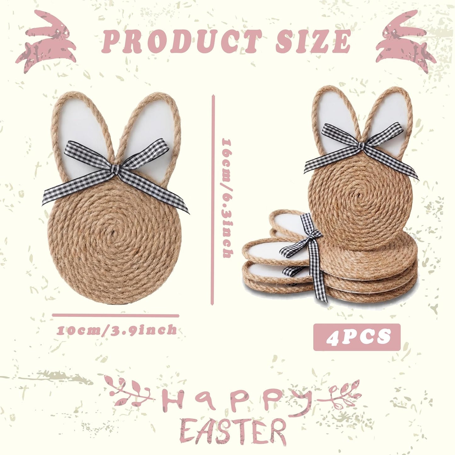 Posavasos de Pascua hechos a mano bohemios absorbentes