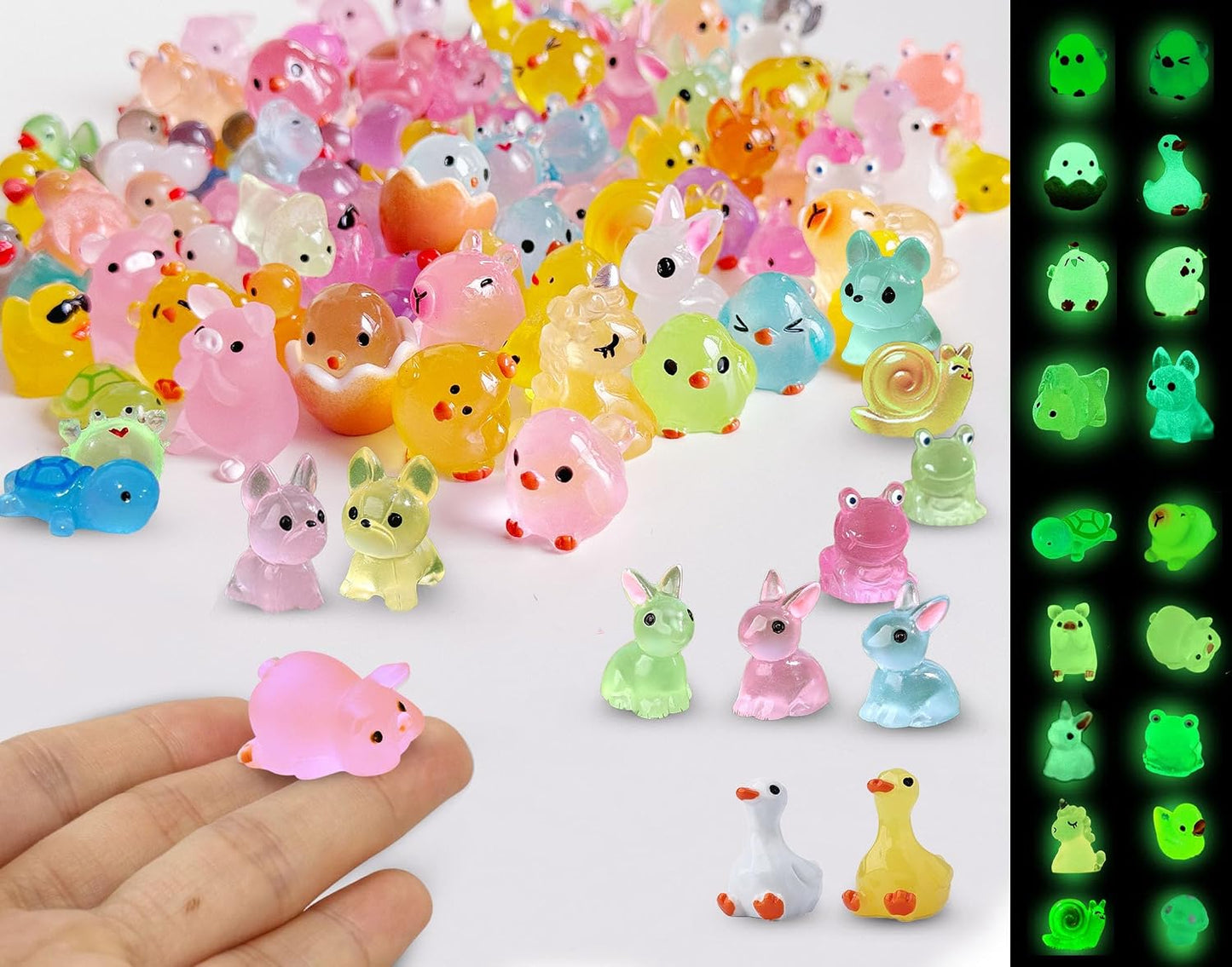 100 Pzas animales resina para jardín hadas micro paisaje