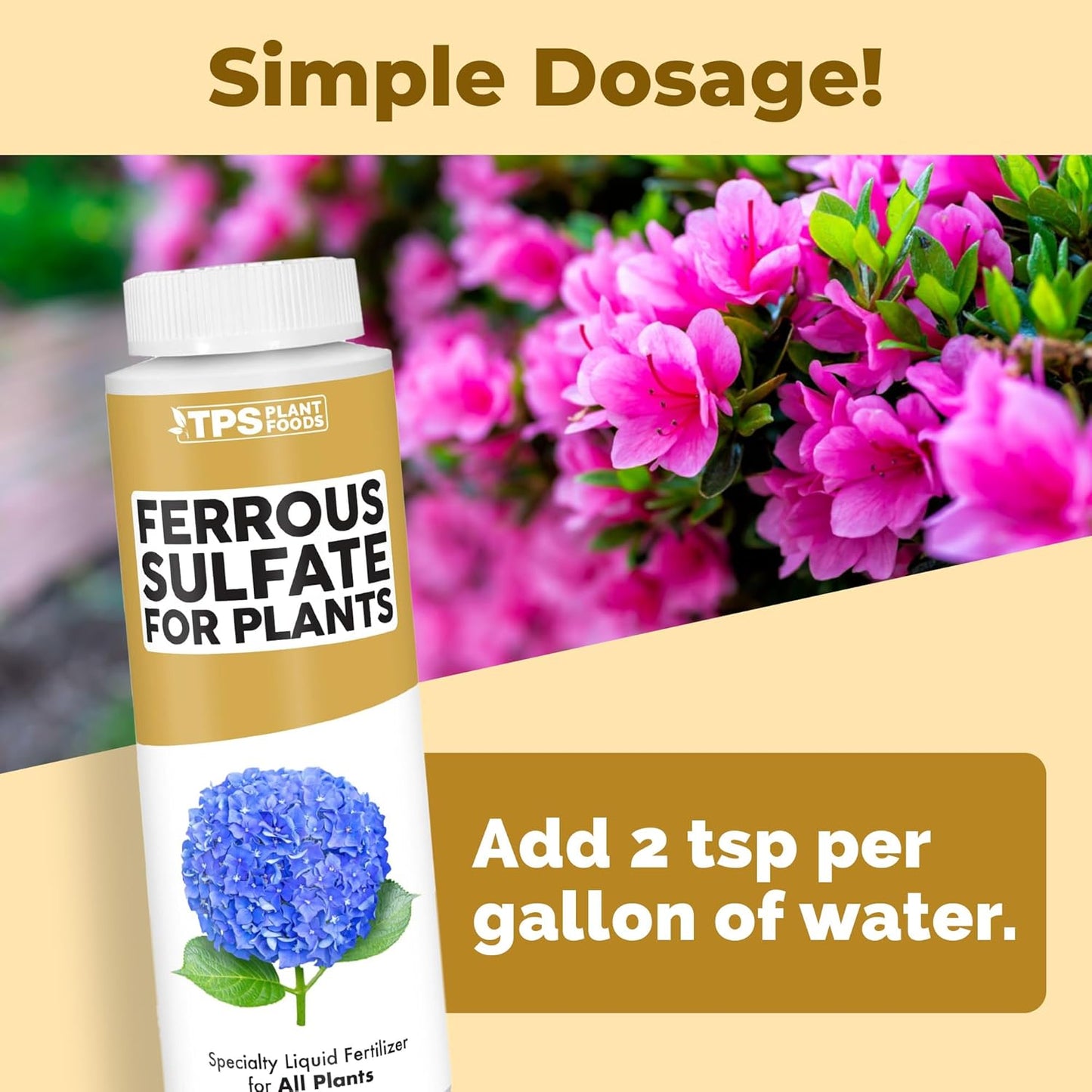 Sulfato ferroso para plantas 8oz hierro azufre