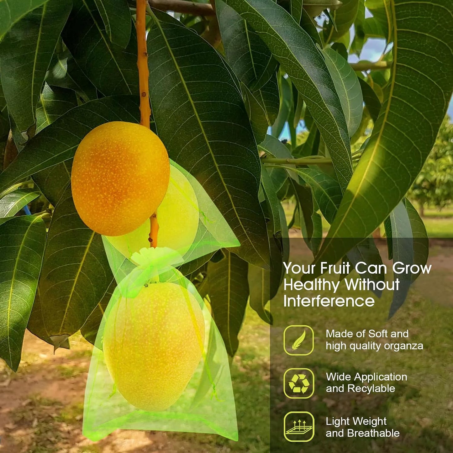 Bolsas malla verde para frutas 6x8pulg 100uds