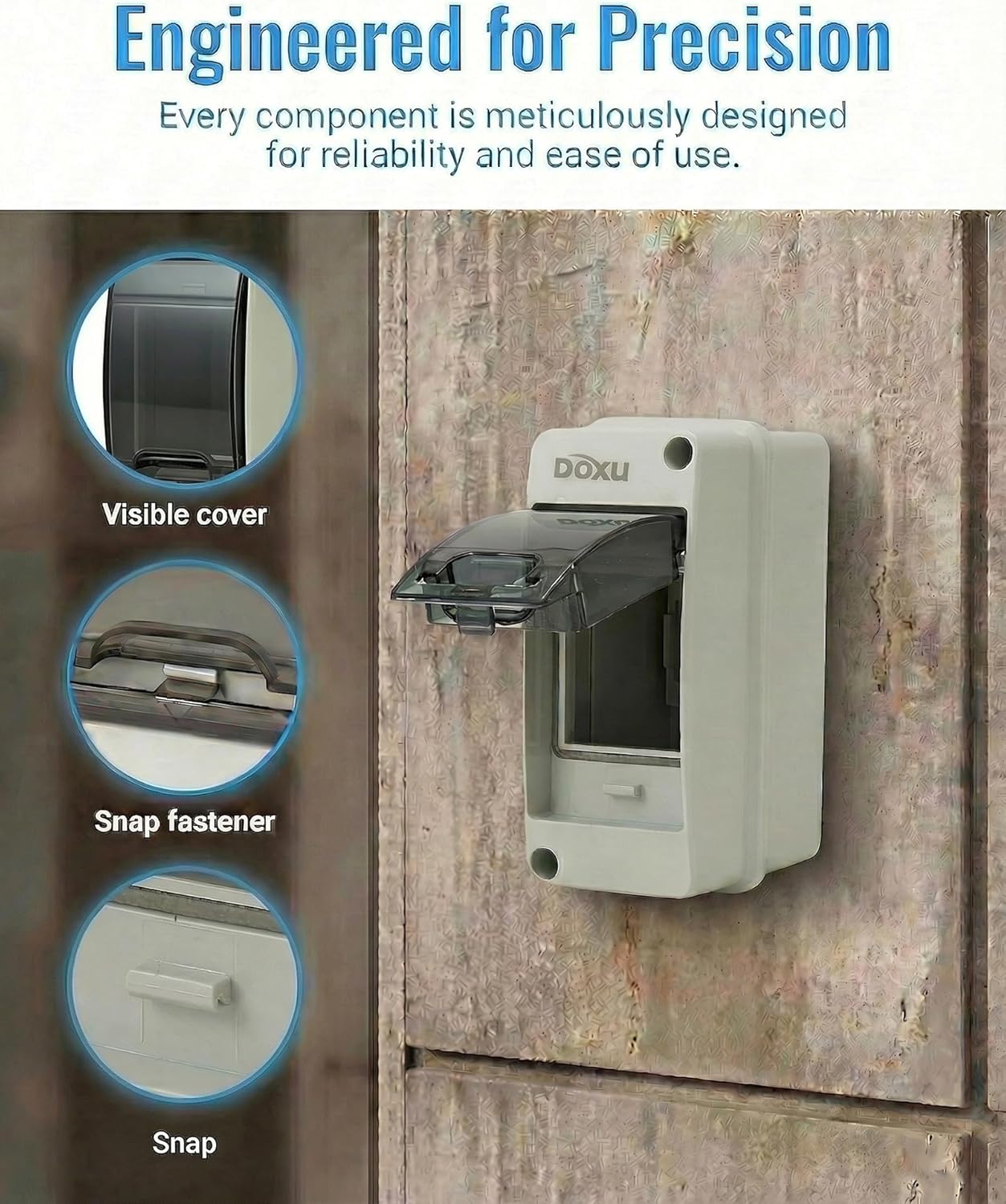Caja protección distribución impermeable IP66 material PC