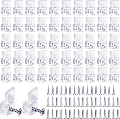 Set 50 Clips Espejo Pared Anclajes Puerta Gabinete