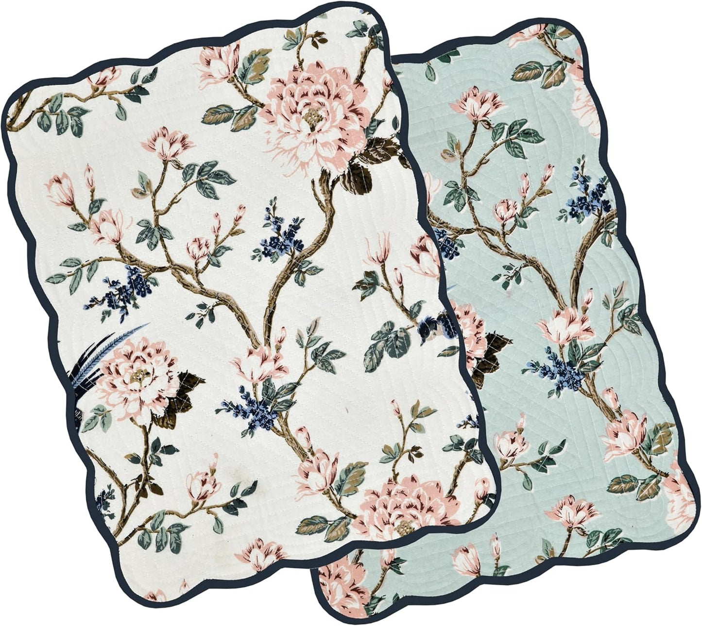 Mantel individuo reversible algodón acolchado set 6