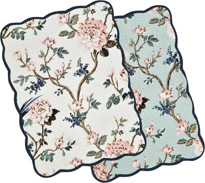 Mantel individuo reversible algodón acolchado set 6