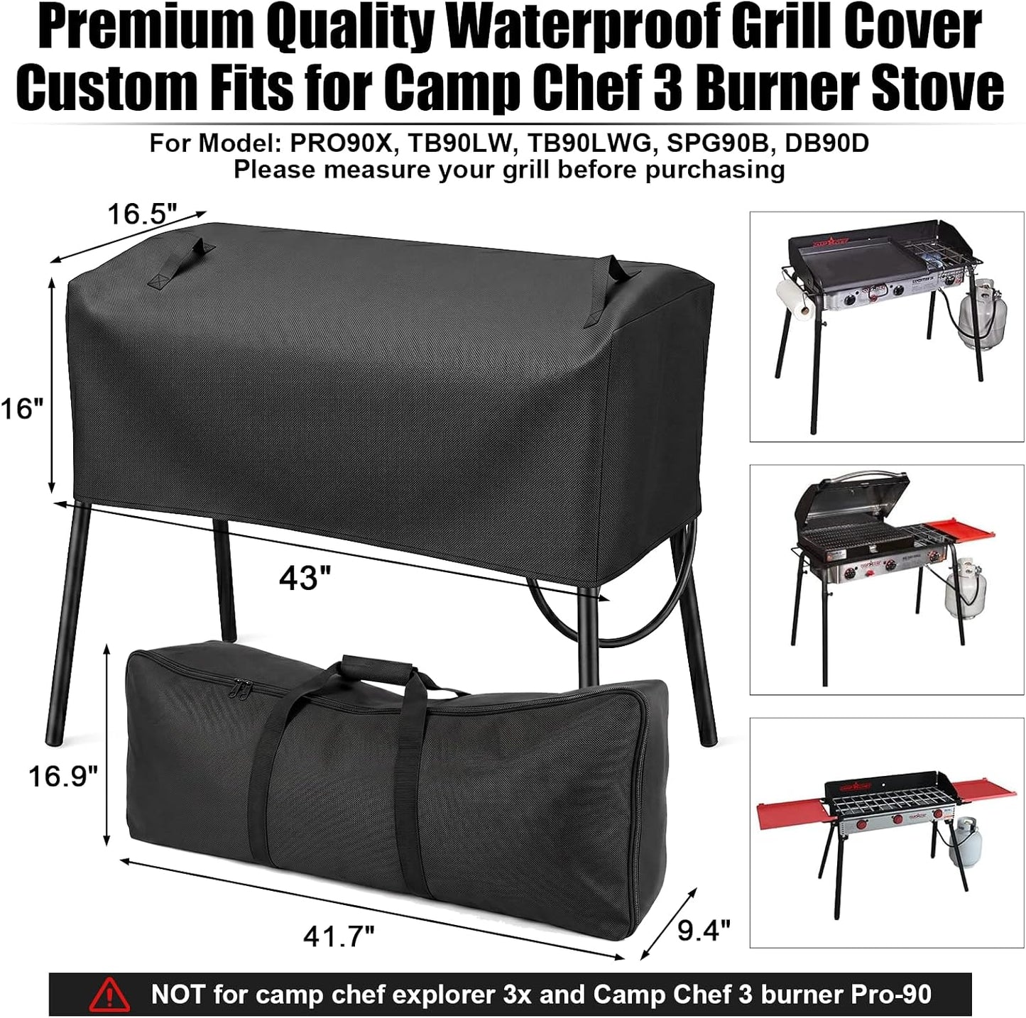 Funda estufa 600D y bolsa transporte Camp Chef Pro 90X