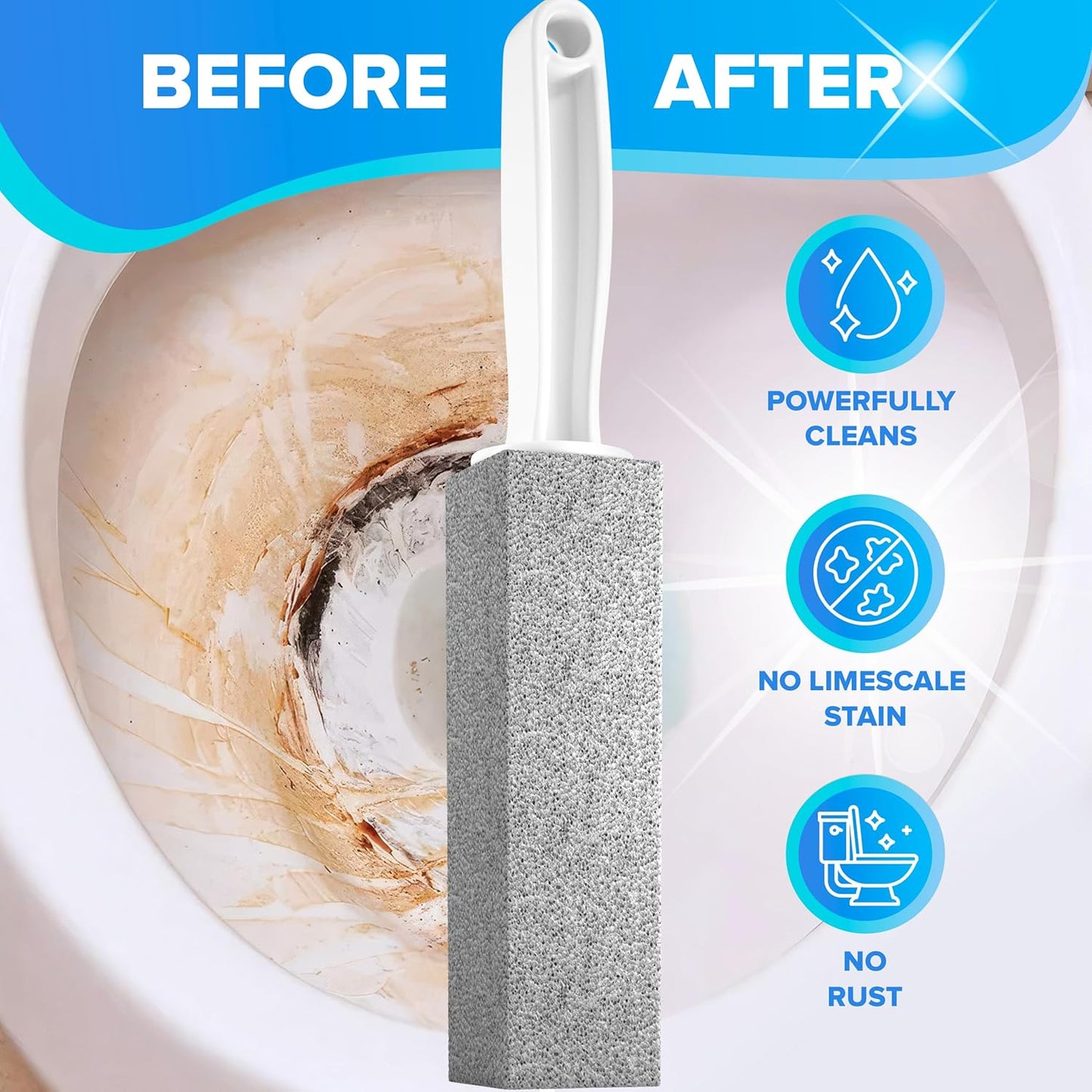 Piedra pómez limpiadora con asa para baño cocina y hogar set 4