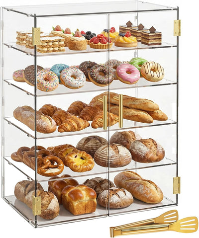 Vitrina acrílico 3 niveles para panadería 19.5x15x10.2pulg