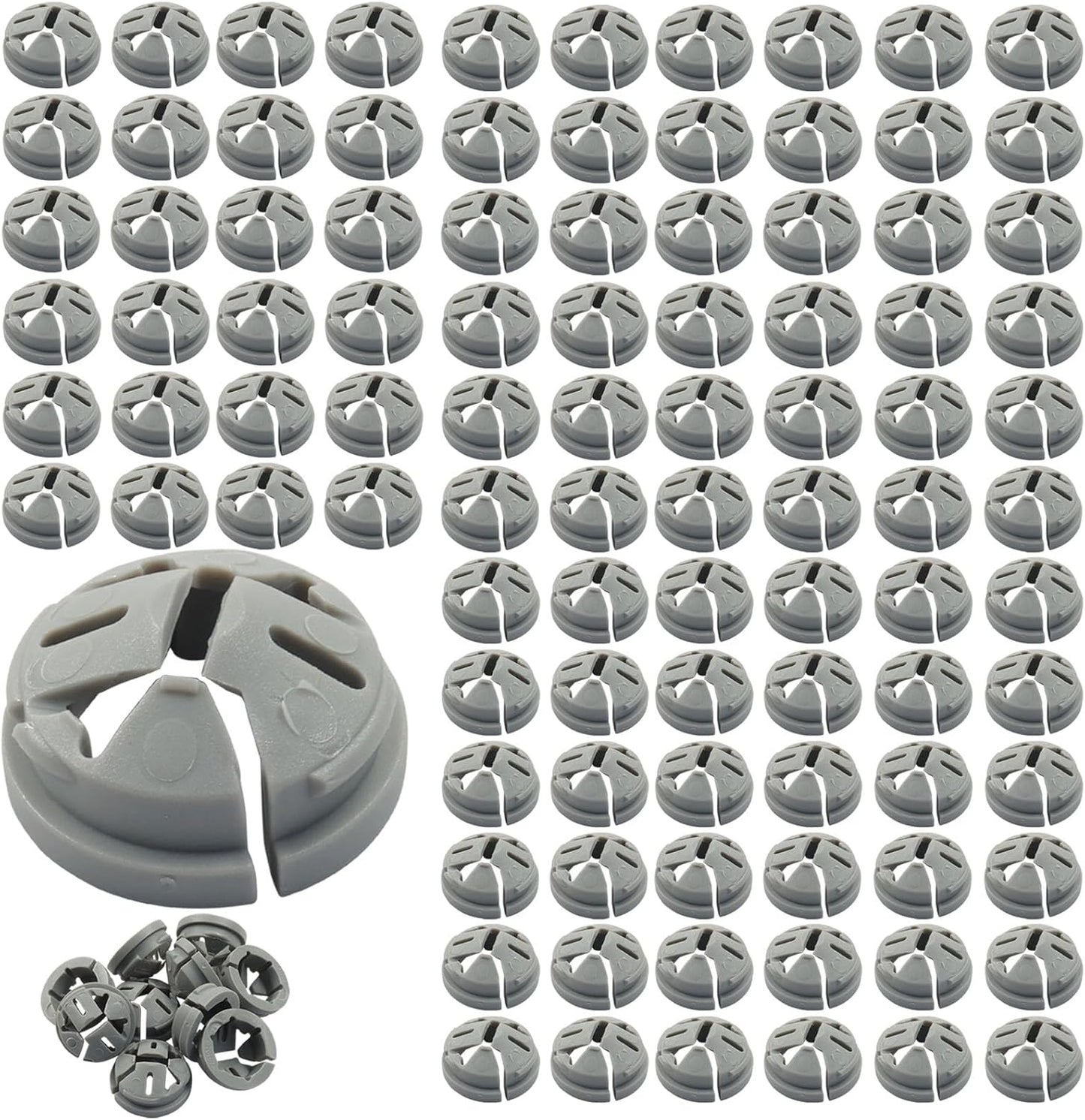 120 Conectores Plástico Gris 3/8-1/2pulg