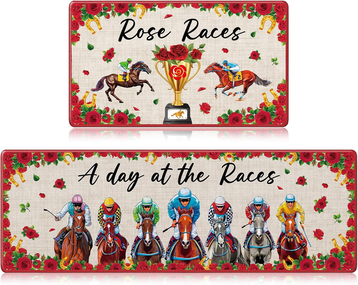 Tapete de cocina Derby de carreras de caballos antideslizante Kentucky 16x28