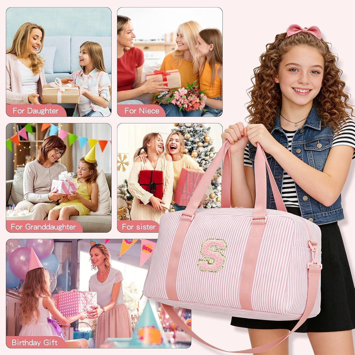 Bolsas viaje mujer rosa small 3
