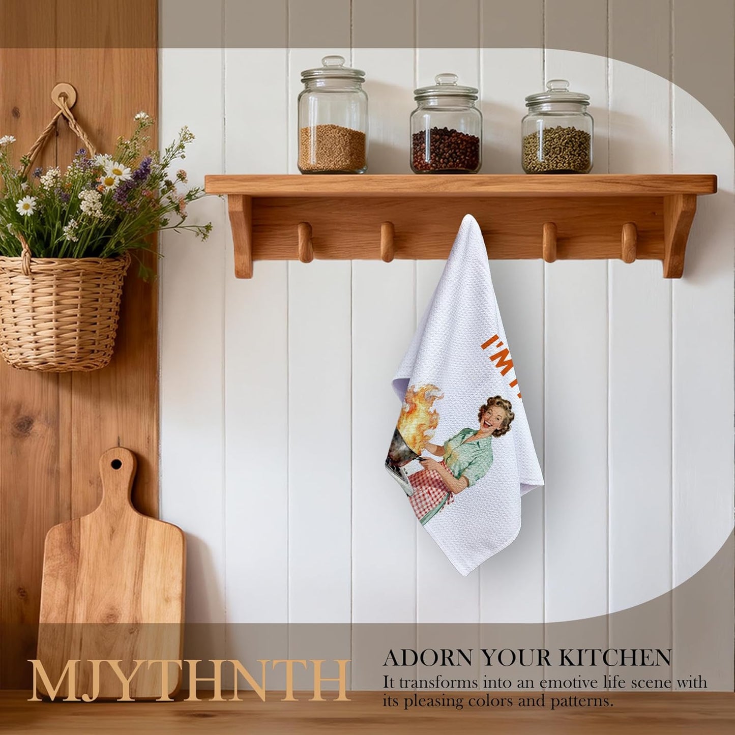 Paños de cocina retro divertidos 16 x 24 pulgadas
