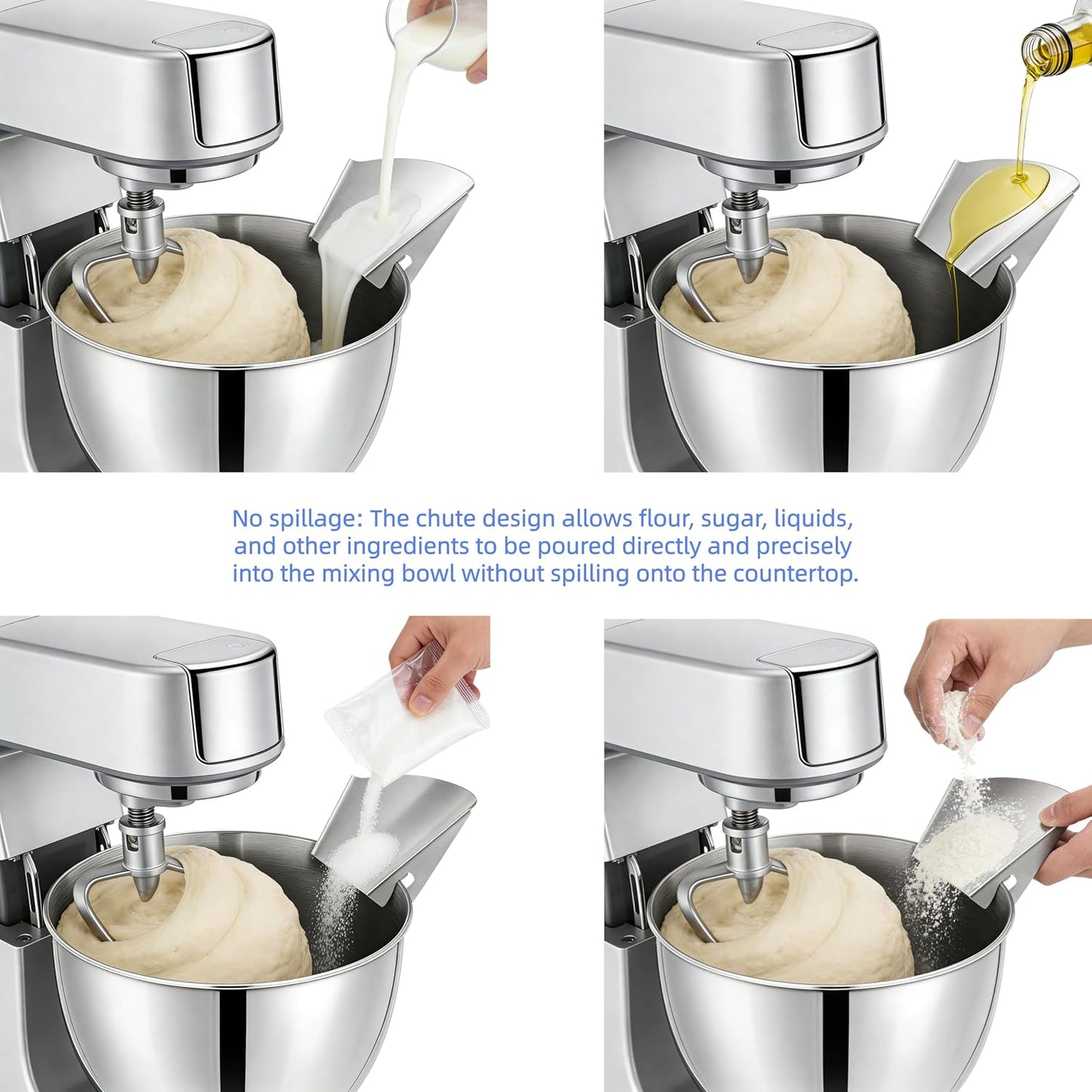 Canaleta de vertido de acero inoxidable compatible KitchenAid