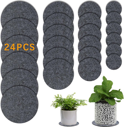 24 Pzas Alfombrillas Impermeables para Plantas 4/6/8/10pulg