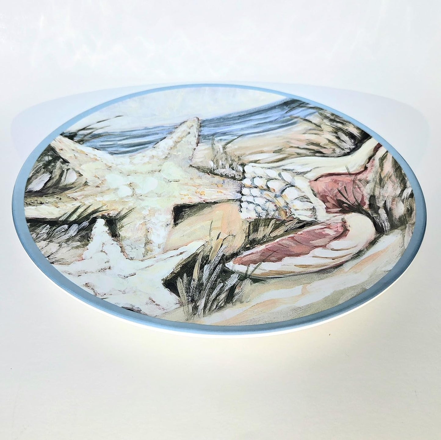 Plato de servir Starfish Beach Design de melamina 11 x 11 pulgadas