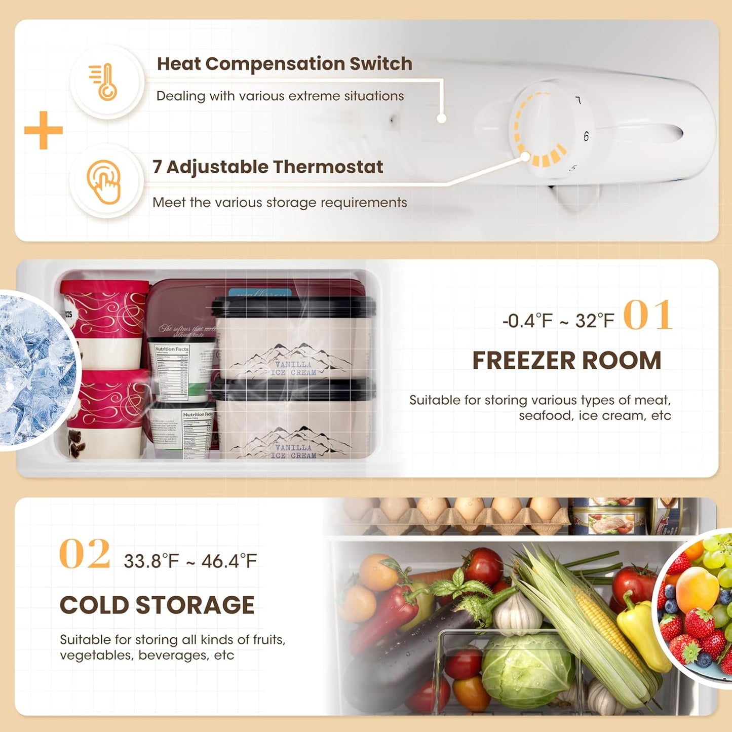 Mini refrigerador 3.55 pies cúbicos 2 puertas negro