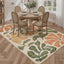 Alfombra sala 6x9ft lavable antideslizante estampado hojas