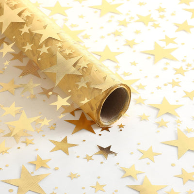 Camino de mesa de estrella con lentejuelas metálicas y purpurina dorada