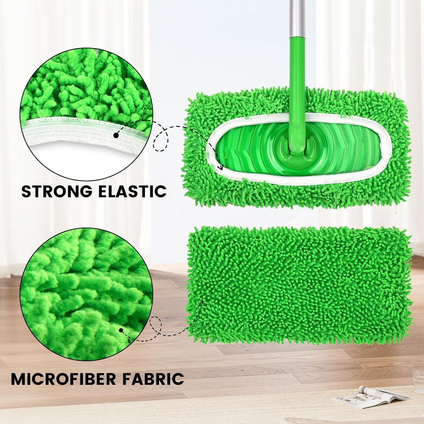15 Almohadillas Microfibra Reutilizables para Barredora