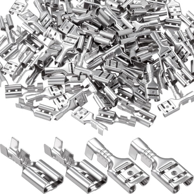 100 Conectores Cable Alta Temp 1/4pulg 18AWG
