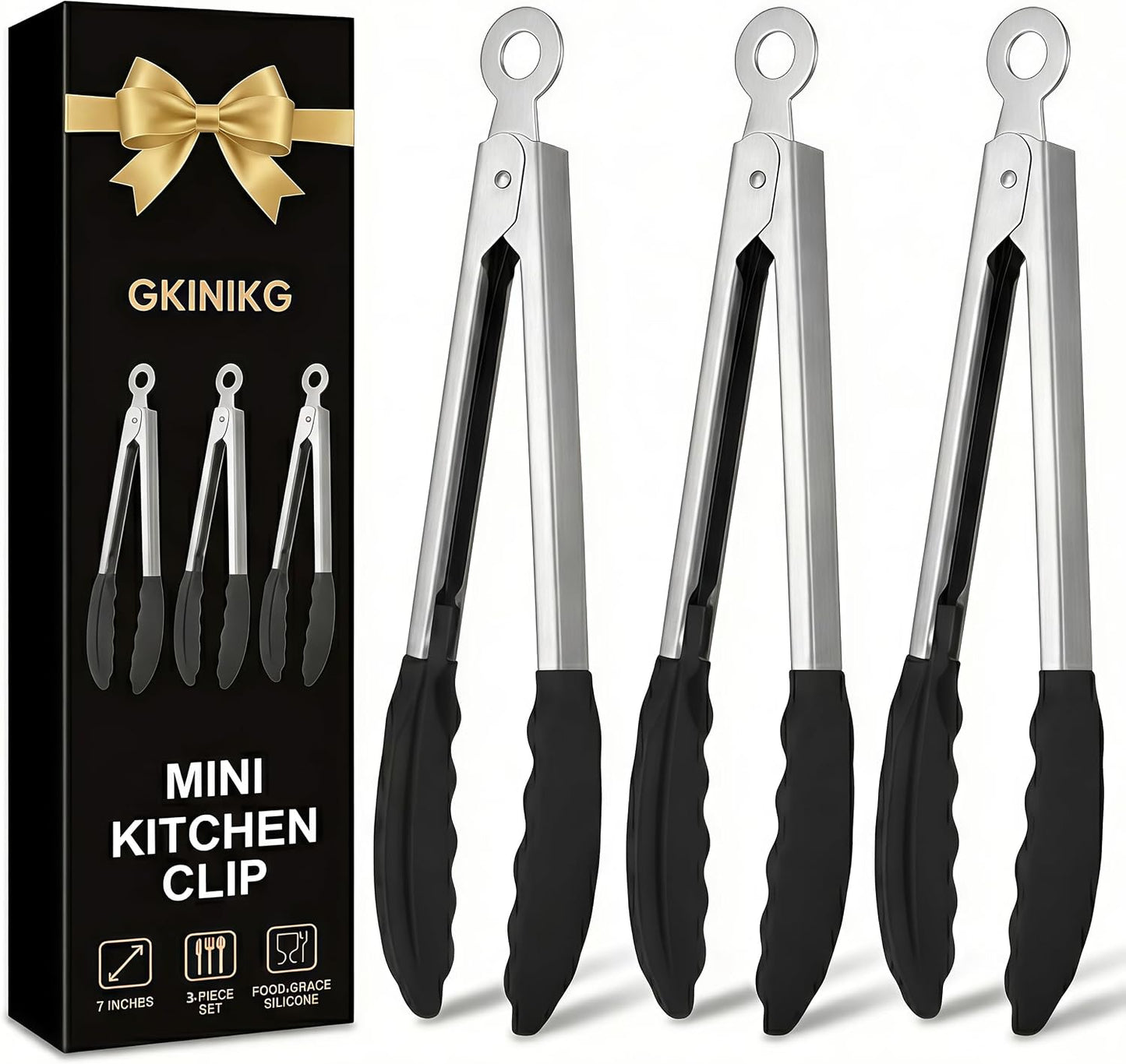 Pinzas parrilla 7pulg acero inox con bloqueo