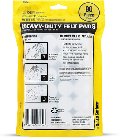Almohadillas fieltro autoadhesivas 1pulg color avena redonda 96pzas
