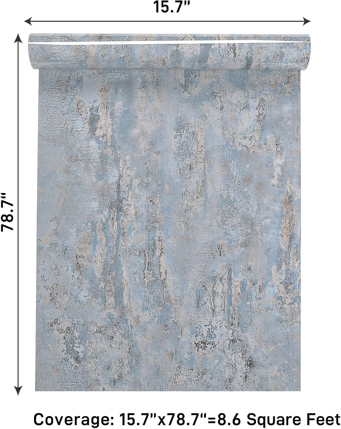 Papel contacto mármol azul 15.7x78.7pulg impermeable
