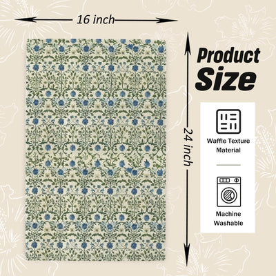 Toallas de cocina florales vintage Cottagecore verde azul decoración baño
