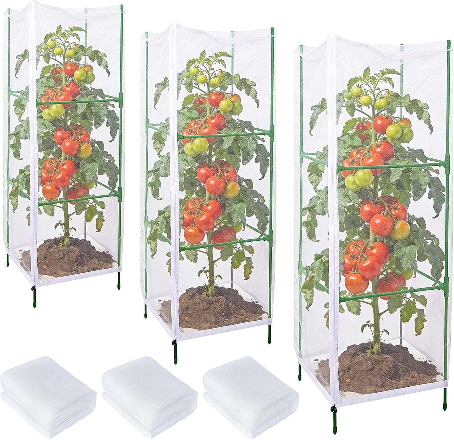 Red de insectos para jardín con cremallera 55x19.7pulg