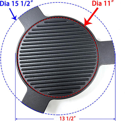 Set platos hierro fundido parrilla 15pulg deflector