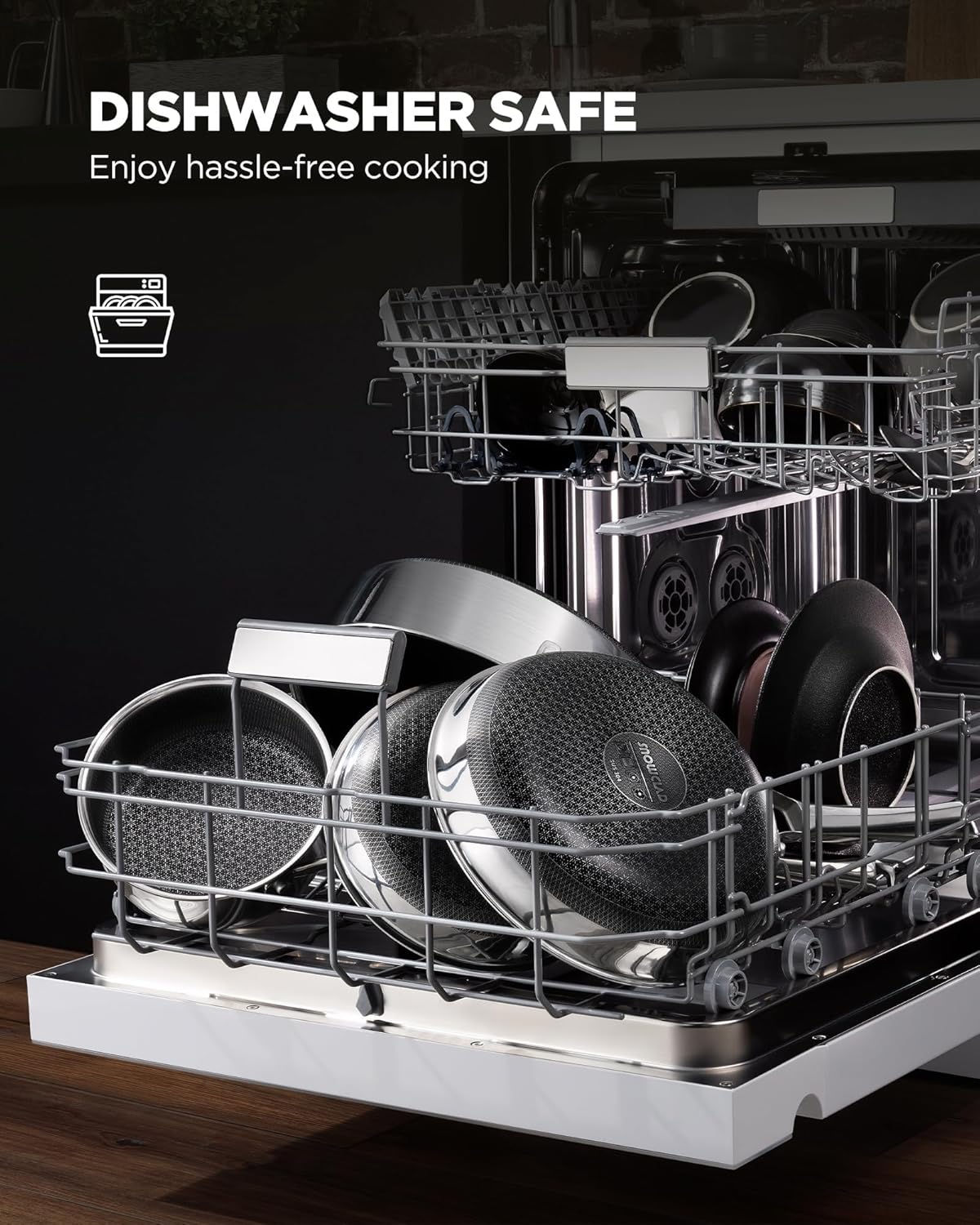 Set 10 Pzas Sartenes Antiadherentes Acero Inox