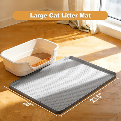 Tapete silicona arena gatos 23.5x20pulg antideslizante suave