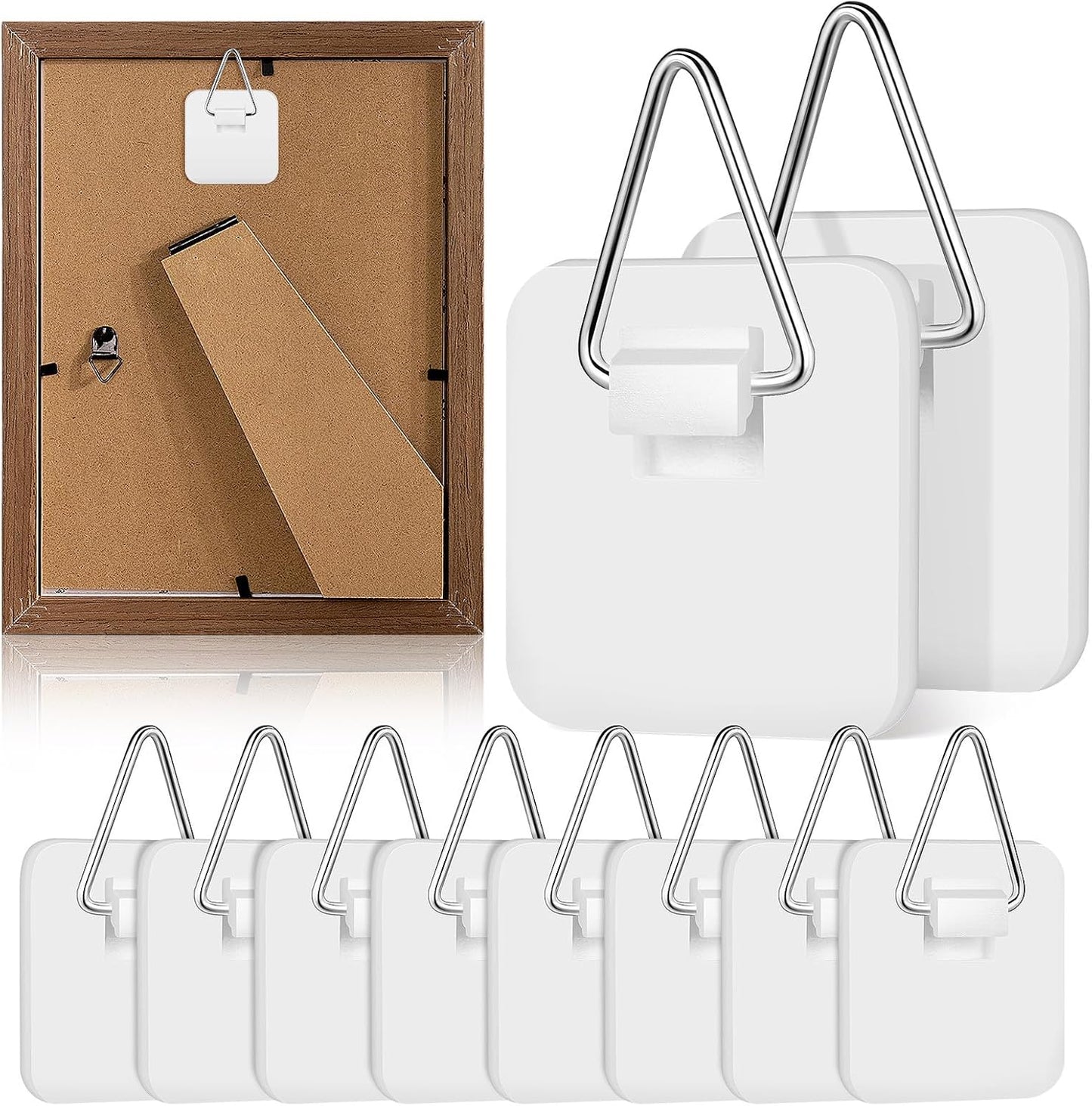 10 Ganchos Adhesivos para Colgar Cuadros Hogar Baño Cocina