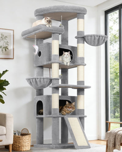 Árbol para gatos resistente 80pulg con postes y condominios