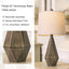 2 Lámparas Mesa 23.5pulg Rústicas Madera Oscura