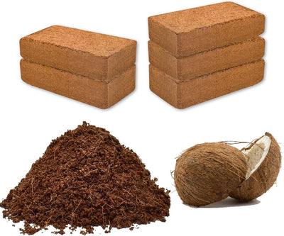 Ladrillo coco para plantas 2 pzas musgo turba orgánico pH bajo