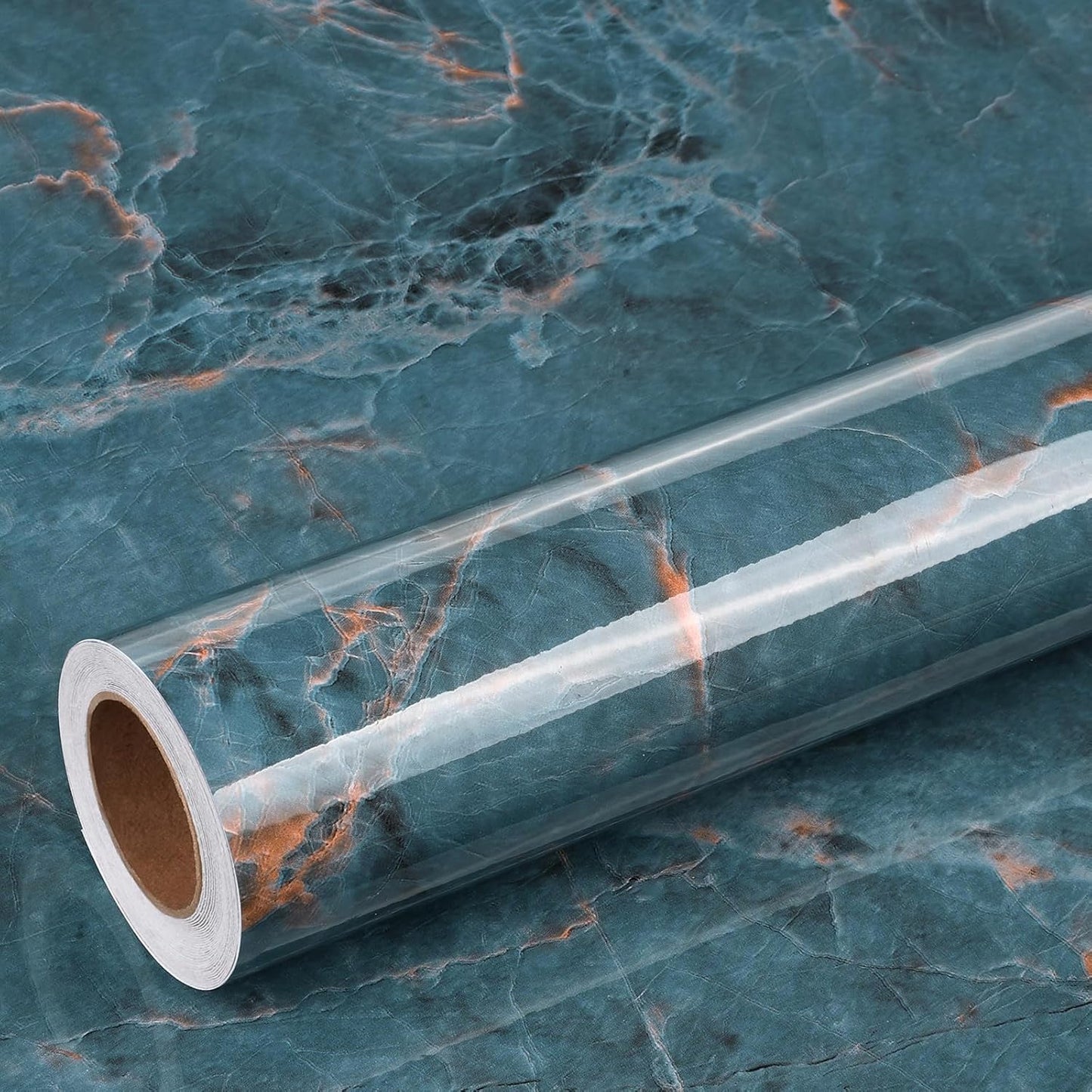 Papel contacto encimera mármol azul brillante