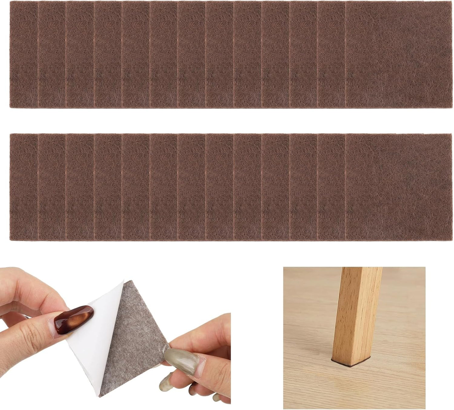 26 Almohadillas Fieltro Protectores Suelo Madera Dura