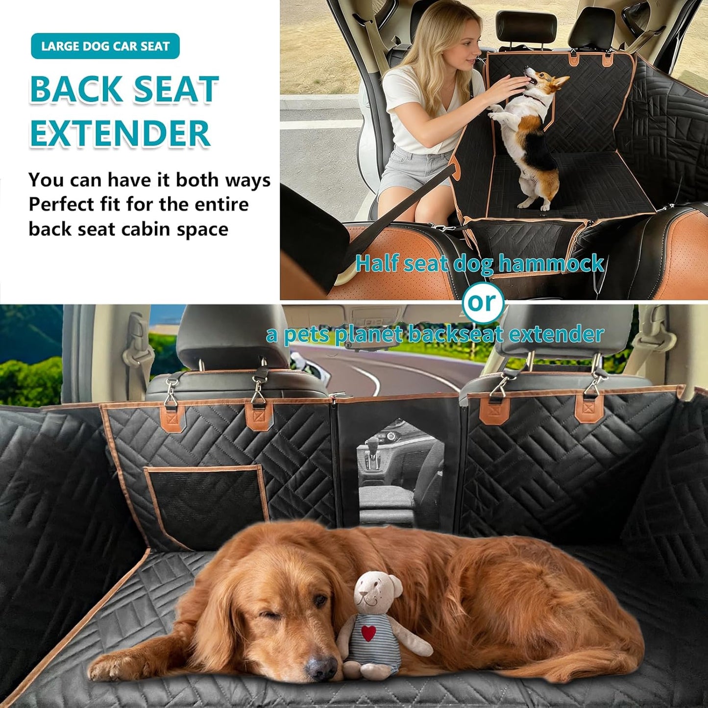 Extensor asiento trasero perro 400lb con anclaje