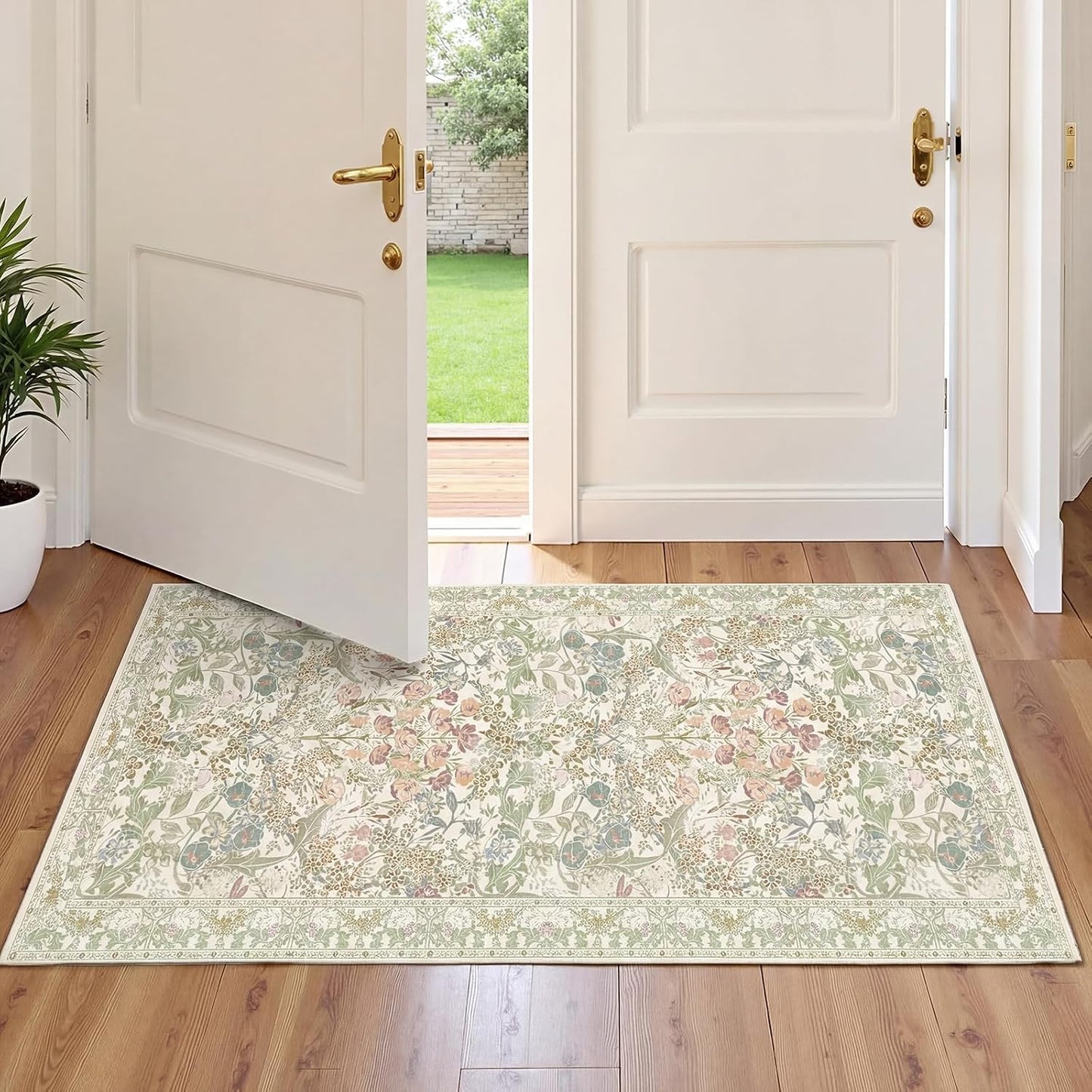 Alfombra baño 2x4pulg antideslizante estilo vintage