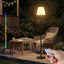 Lámpara pie exterior carga solar USB impermeable RGB LED