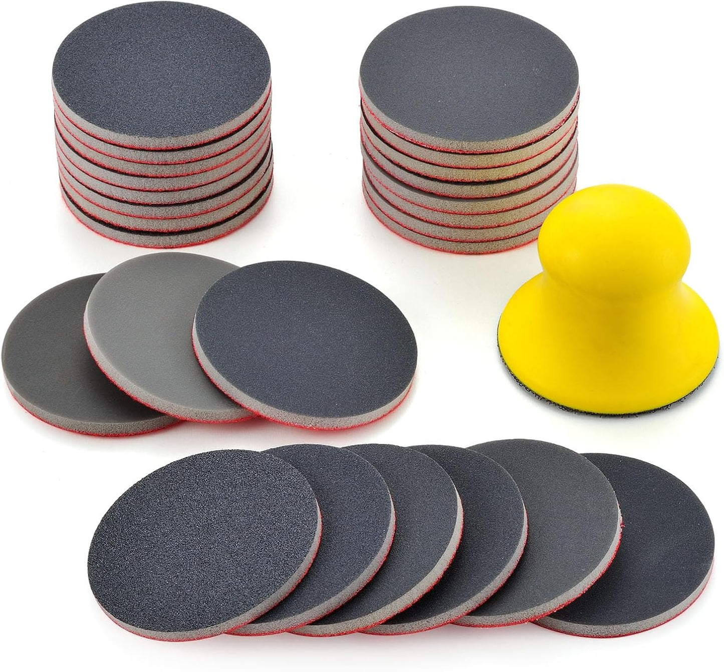 Set 24 Esponjas Lijado Espuma 3pulg 180-3000 Reutilizables