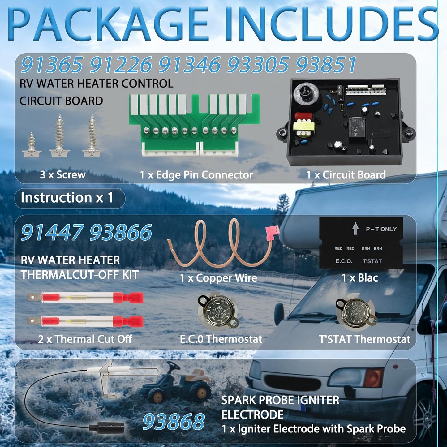 Kit repuesto calentador agua RV 3en1 Atwood/DometicGC6AA-10E