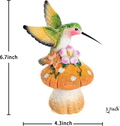 Soporte colibrí seta decoración jardín exterior interior