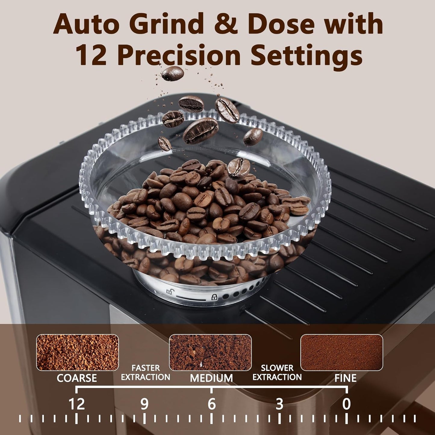 Cafetera Espresso 20 Bar Acero Inox Capuchino Led