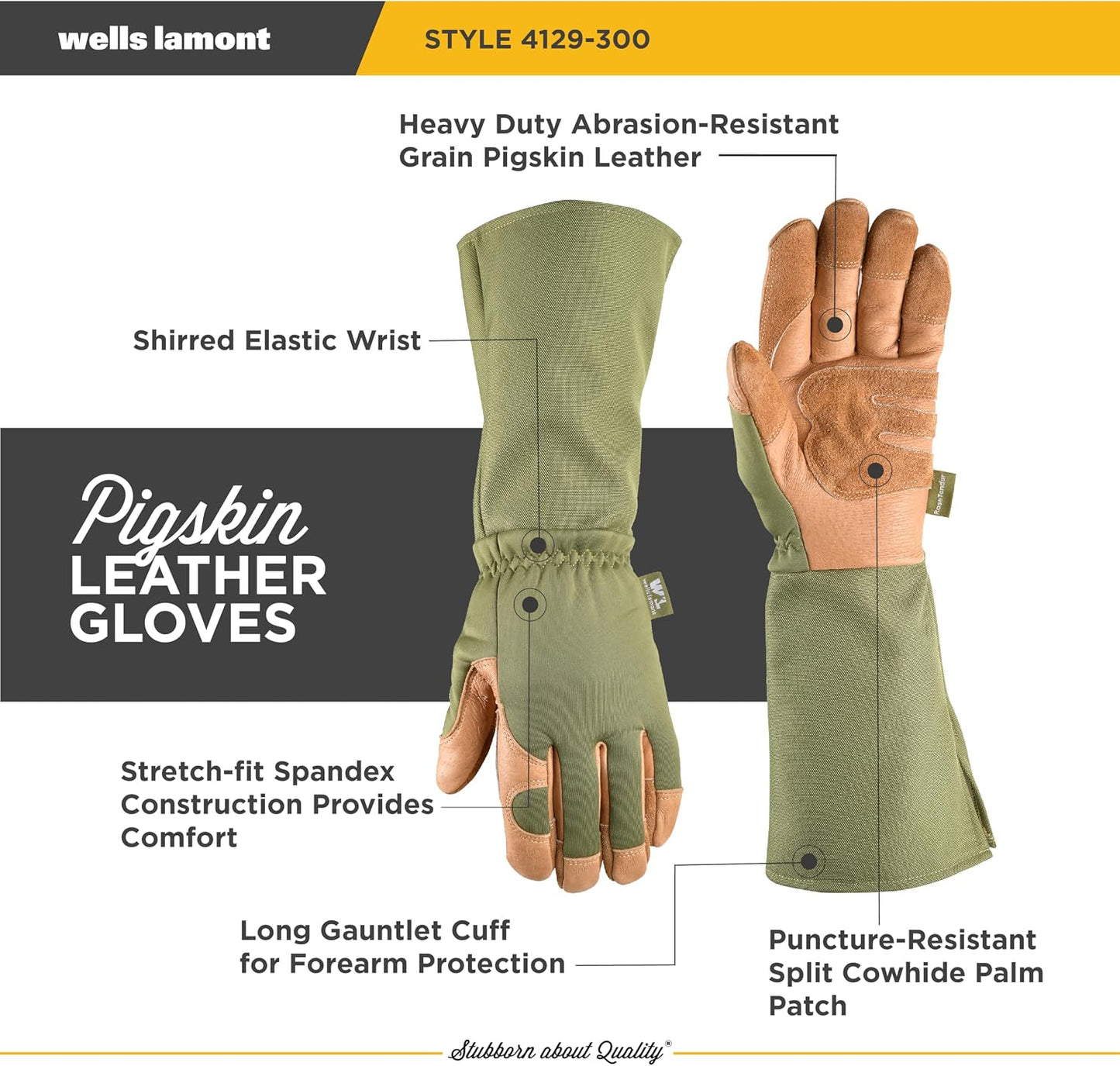 Guantes jardinería mujer cuero grano talla S