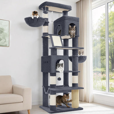 Torre árbol para gatos 84pulg 2 plataformas grandes