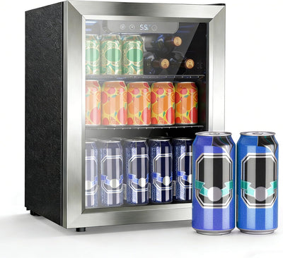 Mini refrigerador 1.7 pies cúbicos con puerta cristal y control LED