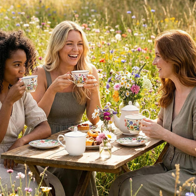 Tazas de porcelana con flores para té café capuchino regalo para fiestas