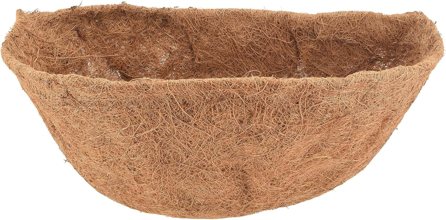 Forro coco 16pulg para macetas colgantes pared semicircular
