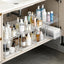 Organizador de baño de 2 niveles apilable transparente multiuso